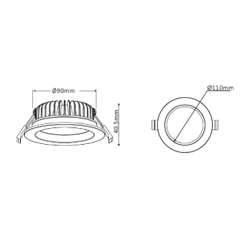 3A DL1755 13W COB LED Downlight