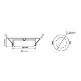 3A Lighting DL1262 12W Samsung Chip Tri-colour Downlight