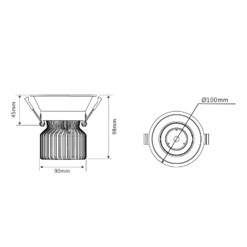 3A Lighting 13W Frameless Downlight DL9530