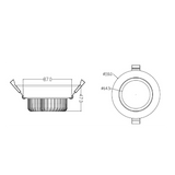 3A Lighting 15W Gimble Downlight DL8695/WH/TC