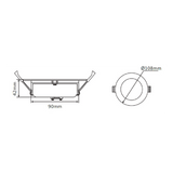 3A DL1362 13W Samsung Chip Tri-Colour LED Downlight