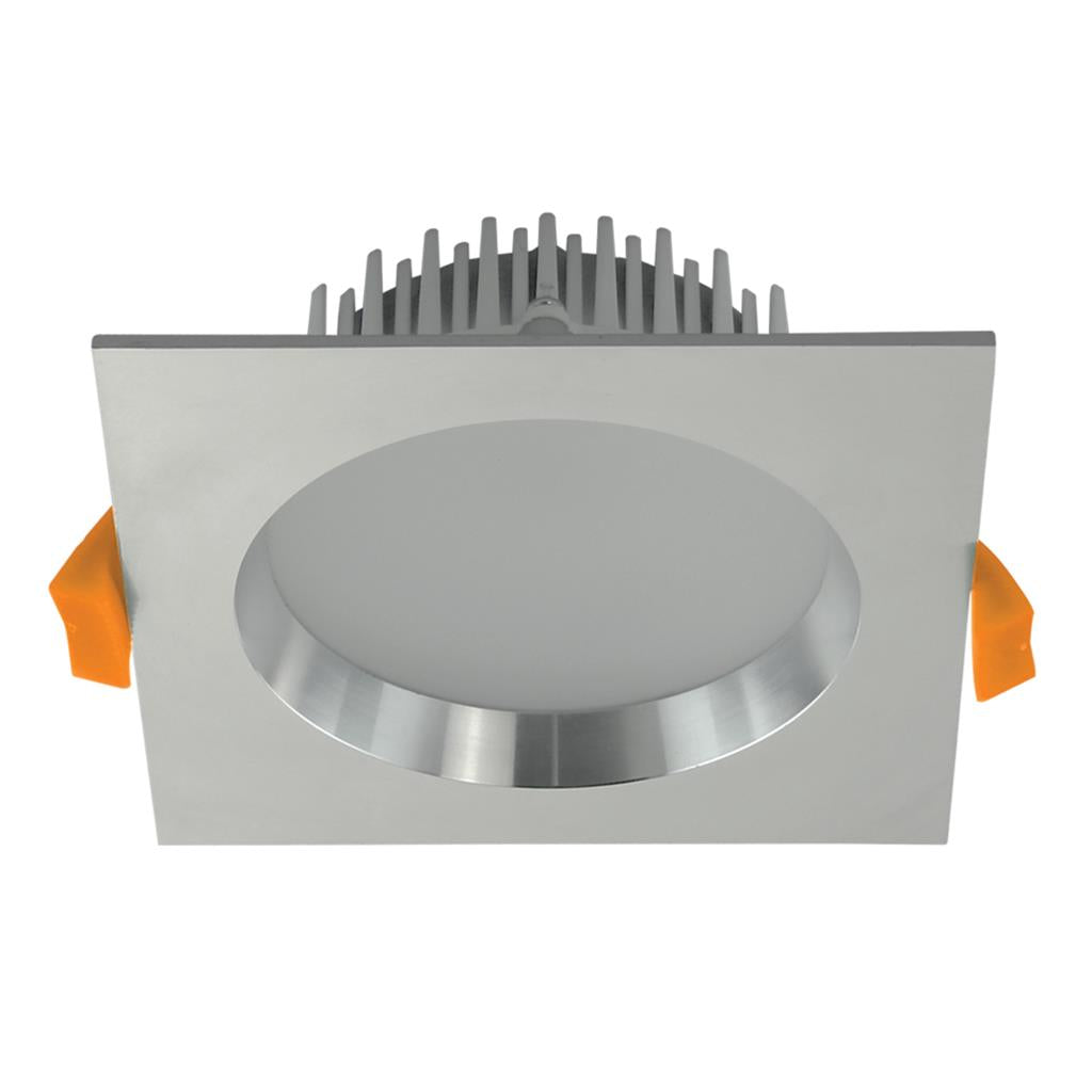 Domus DECO-13 Square 13W Dimmable LED Tricolour IP44 Downlight Aluminium