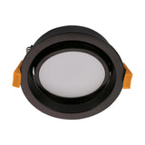 Domus DECO-13 Round 13W Dimmable LED Tricolour Tiltable IP44 Downlight Black