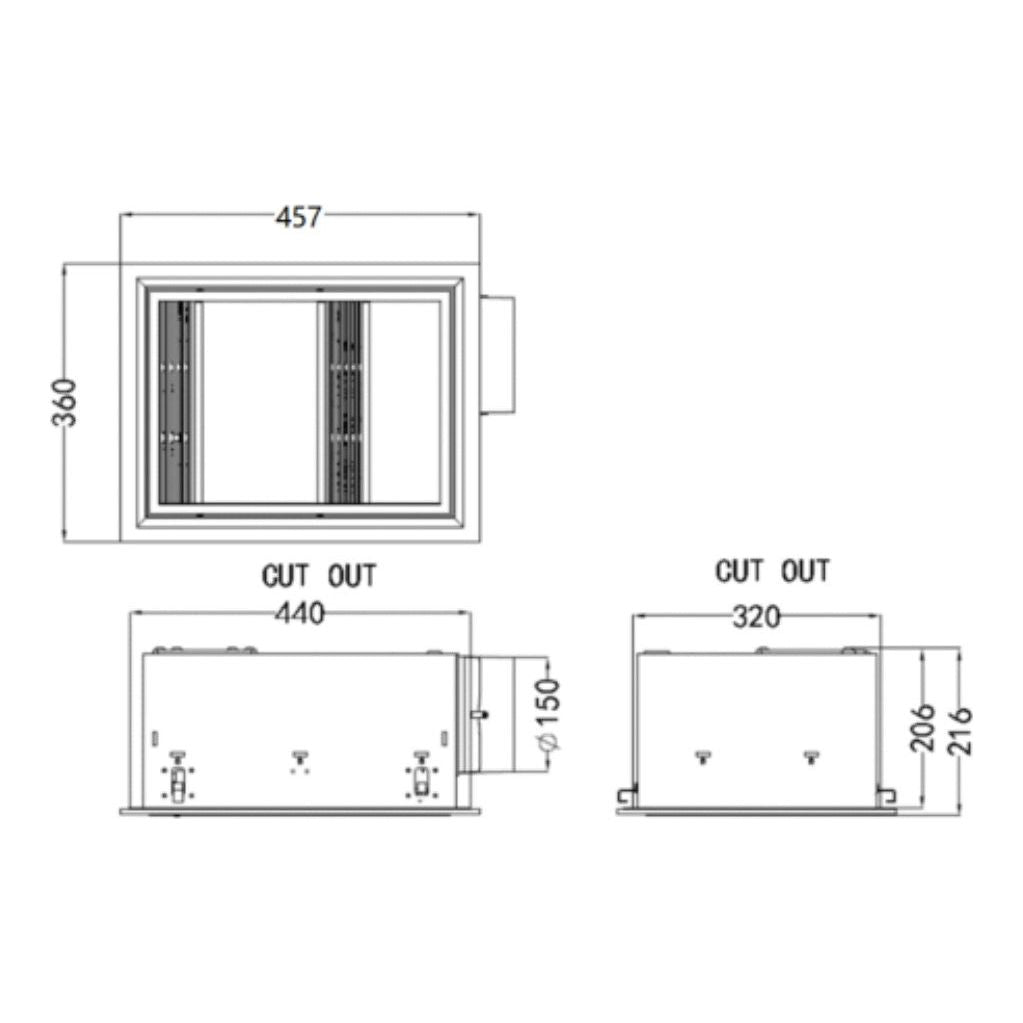 Mercator Domini 3 in 1 Bathroom Exhaust Fan