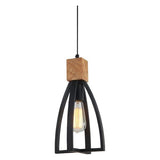 CLA Faro Wood Convex Cone Pendant Light