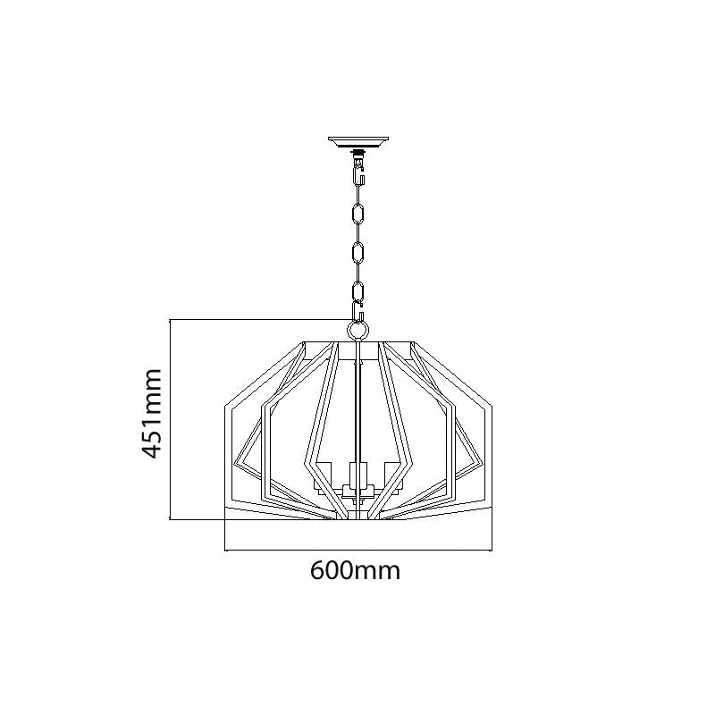 CLA Gamba Wide/Narrow Angluar Cage Pendant Light