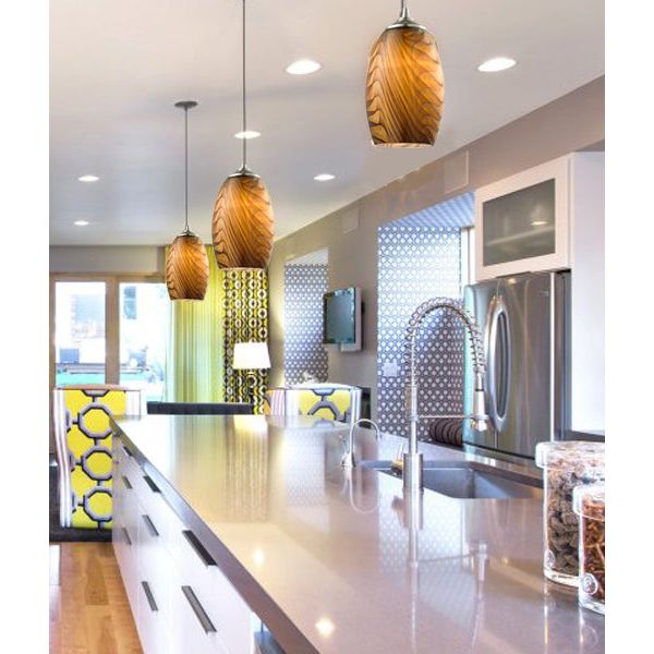 CLA Glaze Ellipse Hand Blown Glass pendant lights