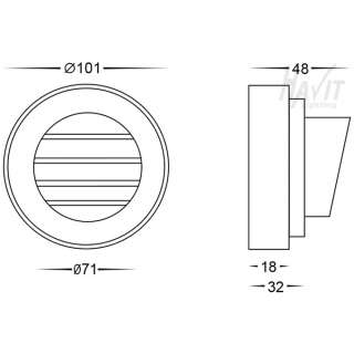 Havit HV2905T-12V Pinta 316 Stainless Steel Louvered Step Lights