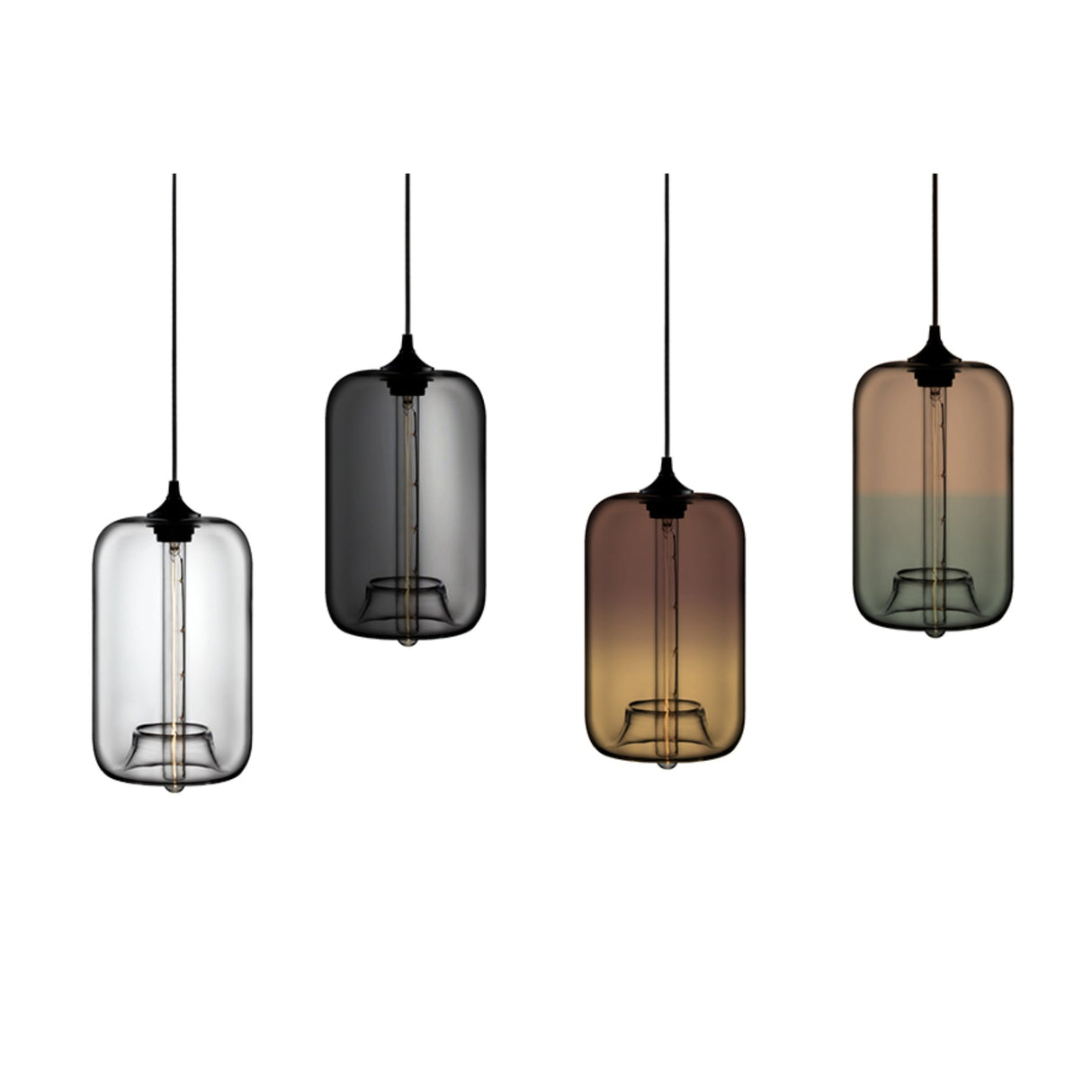 KIKKI Vintage Industrial Glass Pendant by VM Lighting