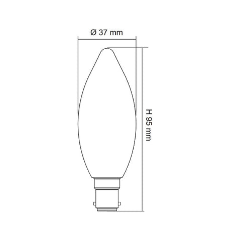 SAL LED CANDLE GLOBE OPAL DIMMABLE LCA 4W