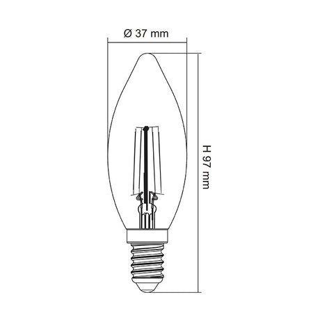 SAL Clear Dimmable Candle Led Globe