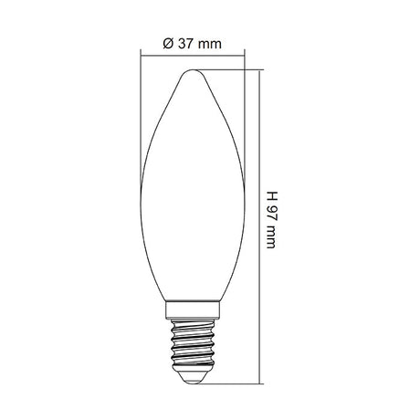 SAL LED CANDLE GLOBE OPAL DIMMABLE LCA 4W