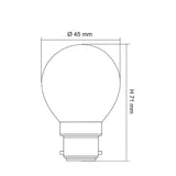 SAL LED FANCY ROUND GLOBE OPAL DIMMABLE LFR 4W