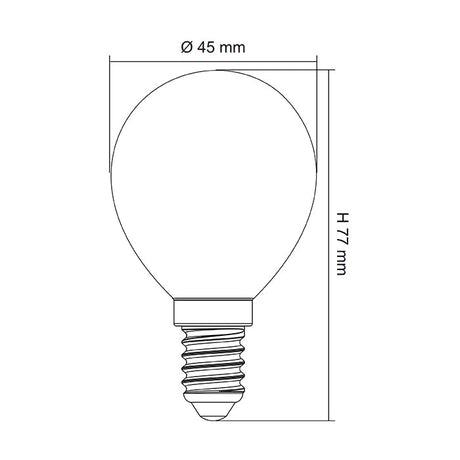 SAL LED FANCY ROUND GLOBE OPAL DIMMABLE LFR 4W