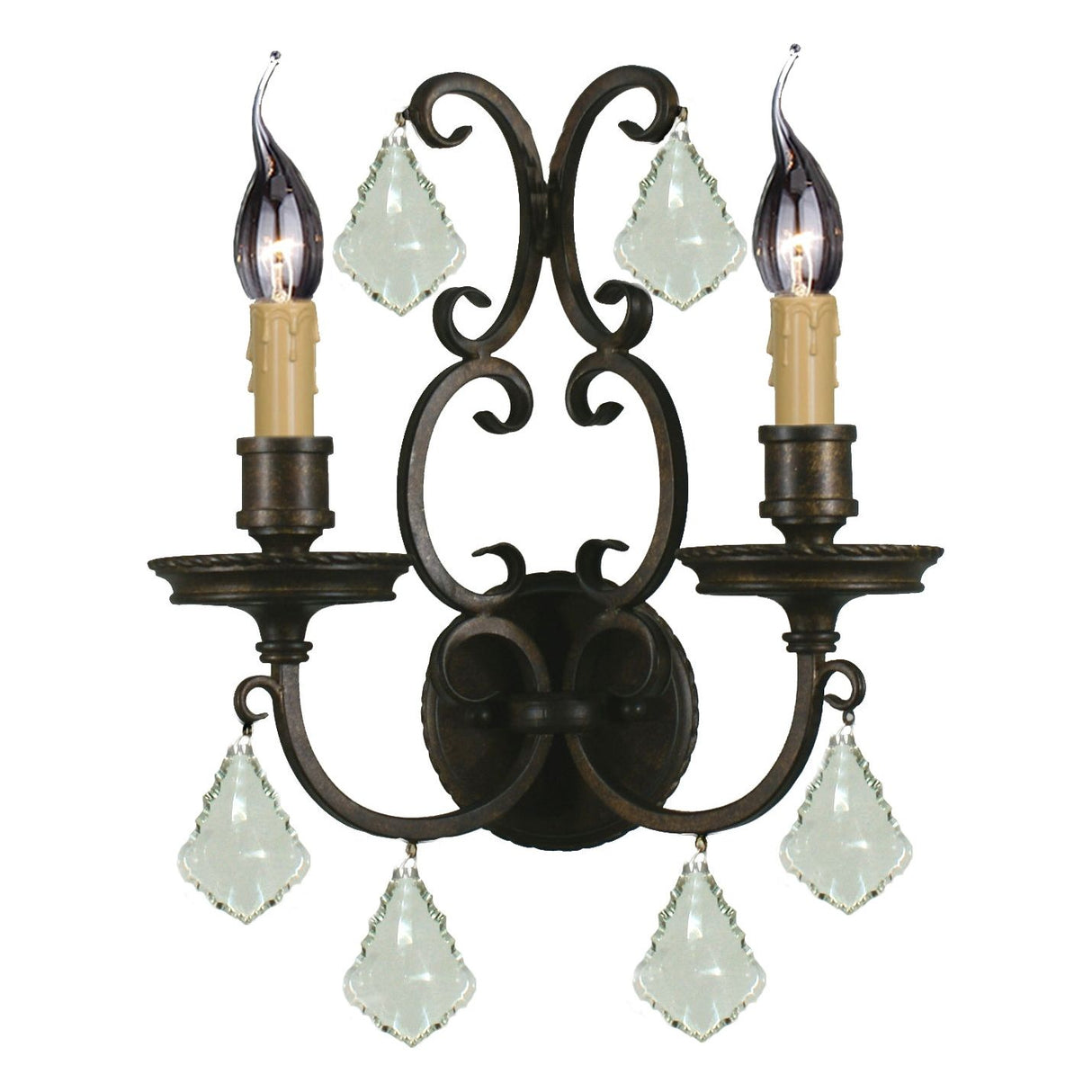 Lighting Inspiration Louis 15Th 2Lt Wall Bracket Bronze