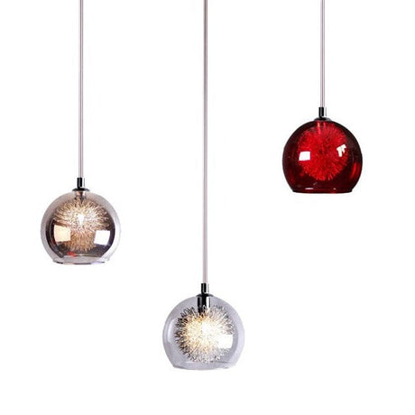 METEOR Red Glass Pendant by VM Lighting