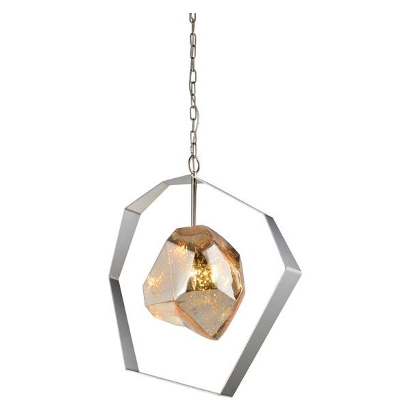 CLA METEORA Stainless Steel with Silvered Glass Pendant light