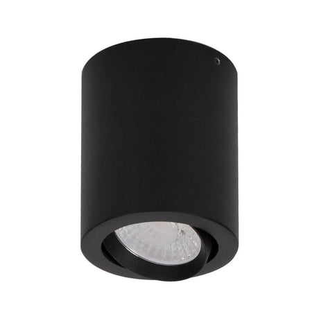 Domus NEO-10 Round 10W Surface Mount Tiltable LED Dimmable IP20 Downlight Black