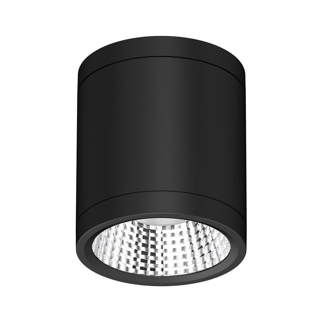 Domus NEO-PRO Round 13W Surface Mount Dimmable LED Tricolour IP65 Downlight Black