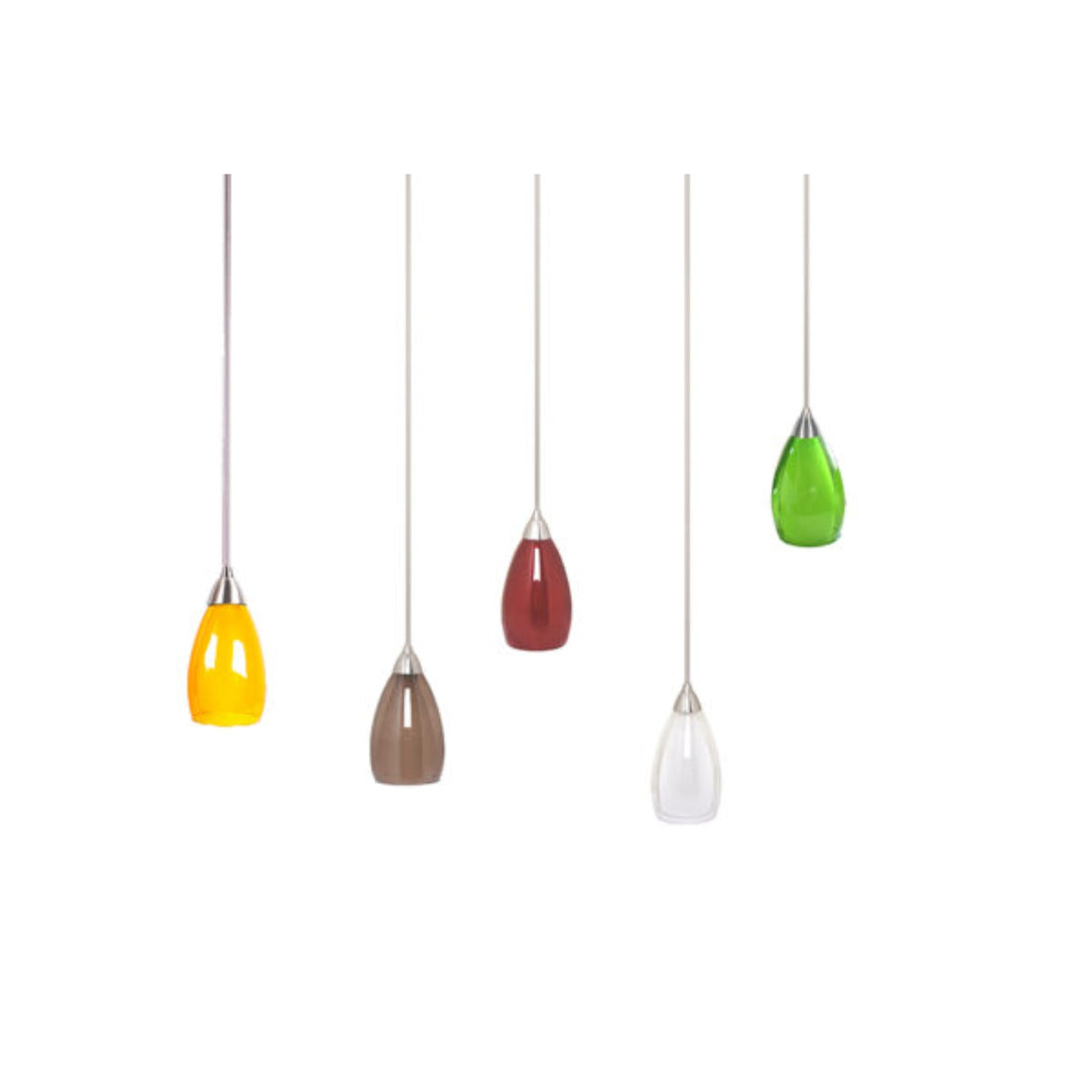 Niki Twin Glass 1 Light Pendant by VM Lighting