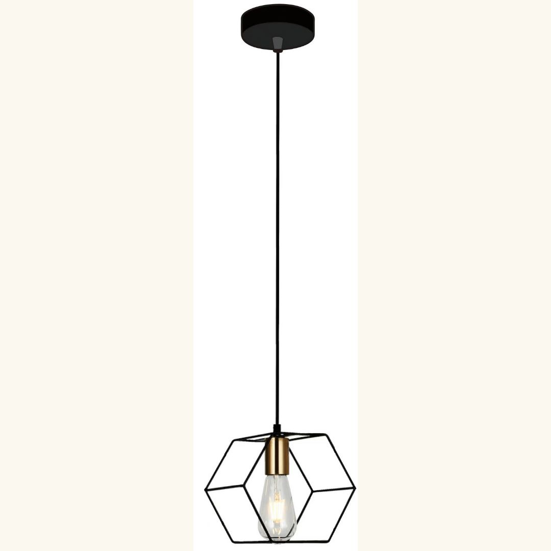 OCTO Matte Black Pendant Light – 1 Light LED by VM Lighting