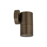 CLA Gu10 Single Fixed Exterior Wall Pillar Lights Antique Brass