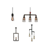 Pipe Industrial Steampunk Square Pendant Light by VM Lighting