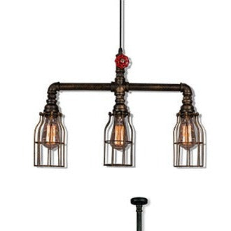 Pipe Industrial Boiler Pendant Light by VM Lighting