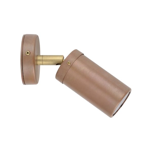 CLA Mr16 Single Adjustable Exterior Wall Pillar Lights Aged Copper