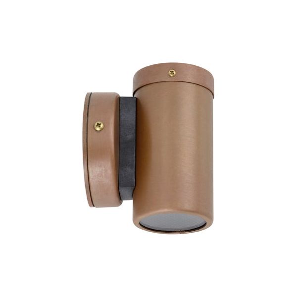 CLA Mr16 Single Fixed Exterior Wall Pillar Lights Aged Copper