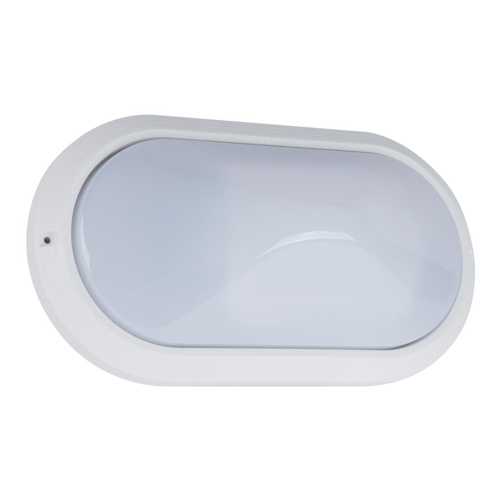 Domus Polyring Oval Small Plain 240V Polycarbonate Wall Light