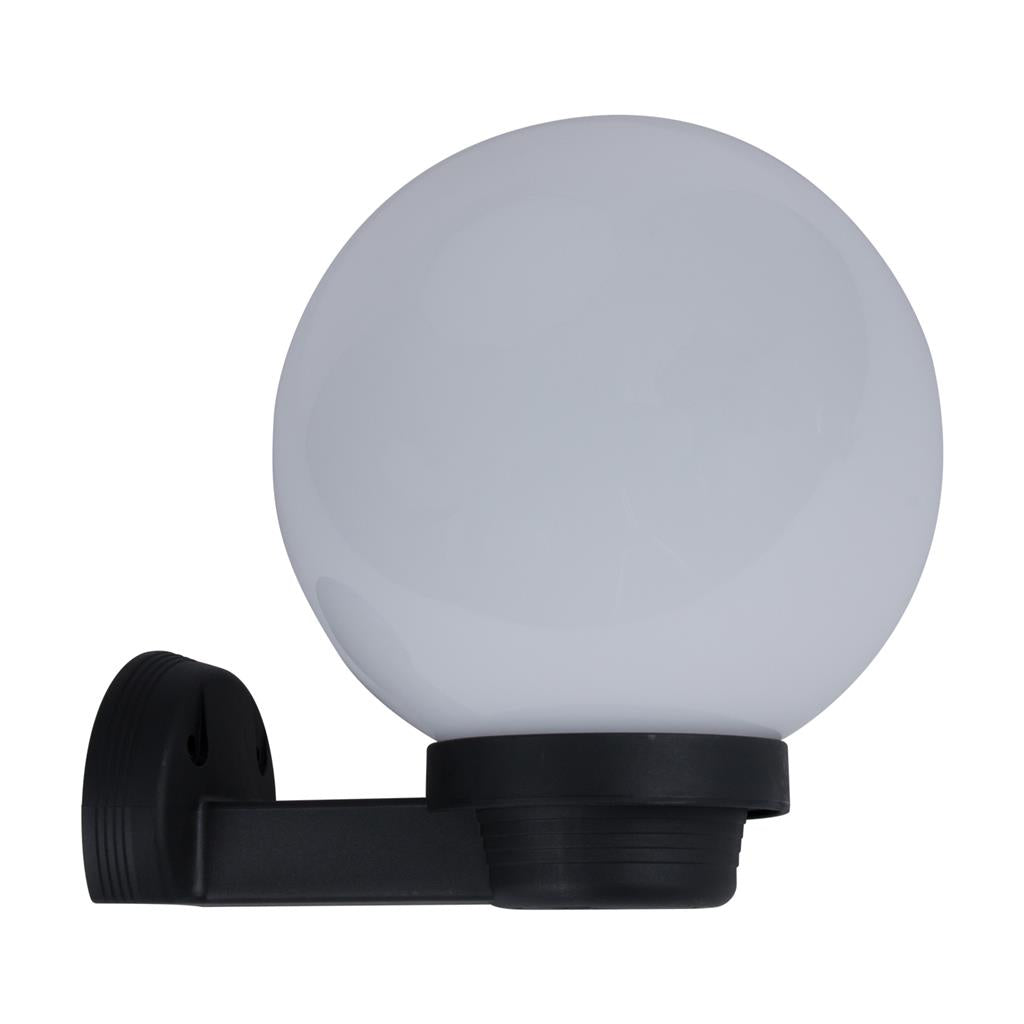 Domus POLYWALL 200mm Sphere & Arm 240V Polycarbonate Wall Light