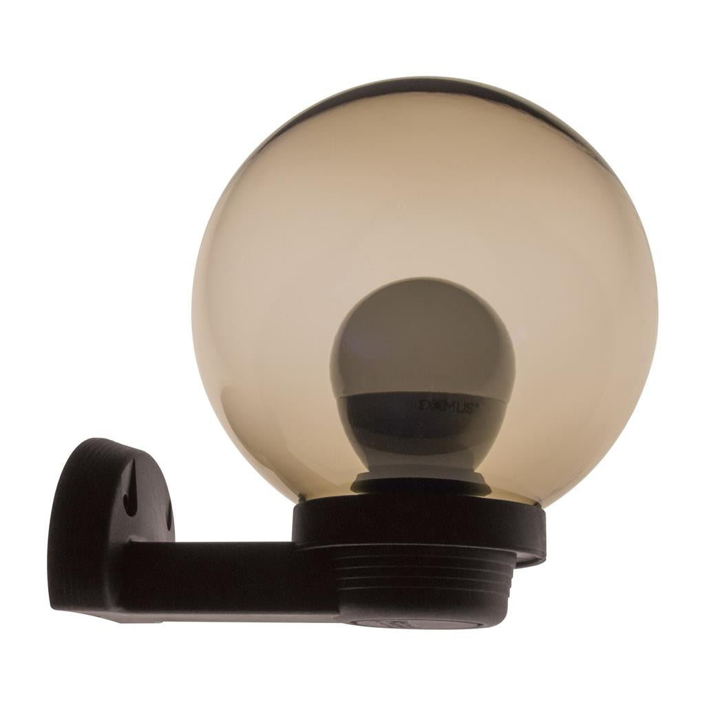 Domus POLYWALL 200mm Sphere & Arm 240V Polycarbonate Wall Light
