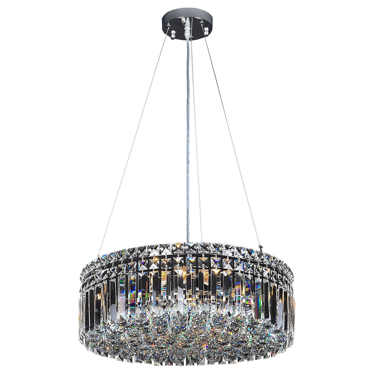 Lighting Inspiration Rotondo Pendant Medium 40Cm 5Lt  Chrome