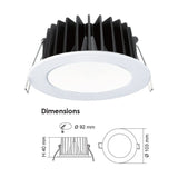 SAL Ecogem S9041 HO TC 13W LED Downlight Dimmable IP44 Tri-colour