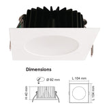 SAL Ecogem S9041TC Square 10W Dimmable IP44 LED downlight