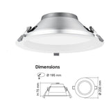 SAL Premier S9075TC/DP LED Downlight 30W IP64 Tri Colour