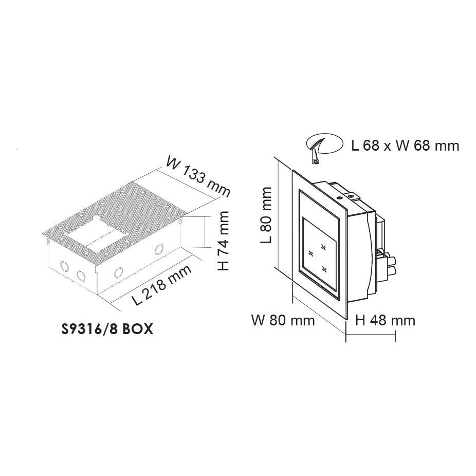 SAL Leeman S9318 Recessed LED Wall Light