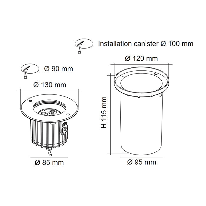 SAL LED LIGHT GROUND S9338 3W