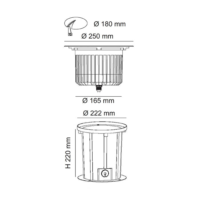 SAL EXTERIOR LED INGROUND LIGHT GEO S9345 32W