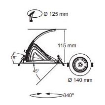 SAL NEWMAN III S9525 15/35W Rotable Scoop LED Shoplight