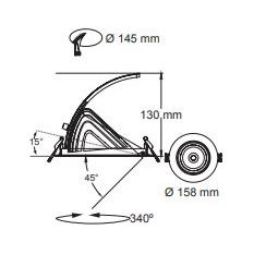 SAL NEWMAN III S9525 15/35W Rotable Scoop LED Shoplight