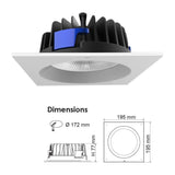 SAL UNI LED S9656 SQ 25W Square Profile IP54 LED Downlight