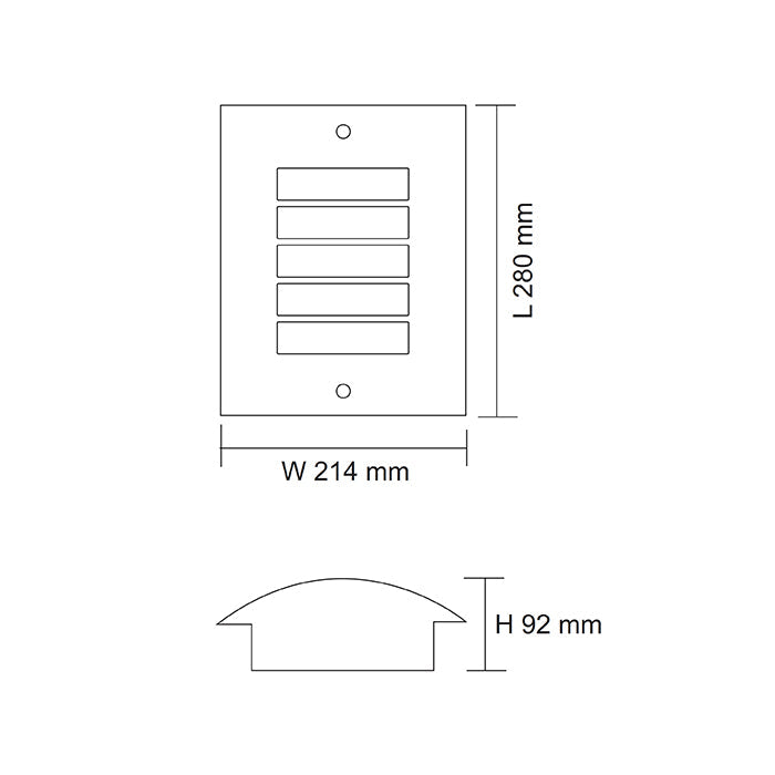 SAL OUTDOOR LED WALL LIGHT BUNKER MOD SE7013