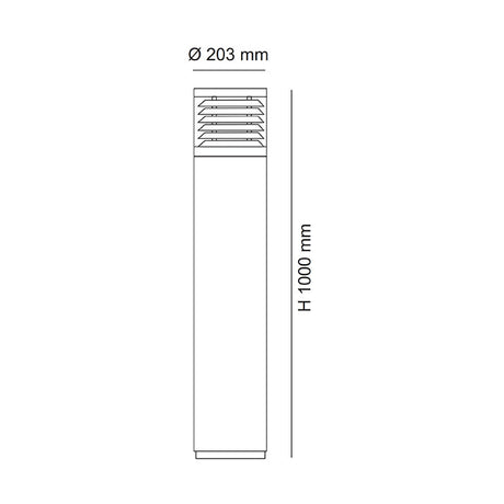 SAL Exterior Bollard SE7102/LGLS