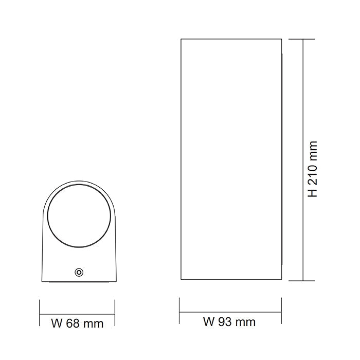 SAL Eton SE7134TC IP54 GU10 Lamp Base Up Down Wall Light