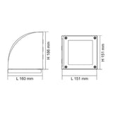 SAL QUARTER SE7146 16W IP65 LED Wall Luminaire IK07