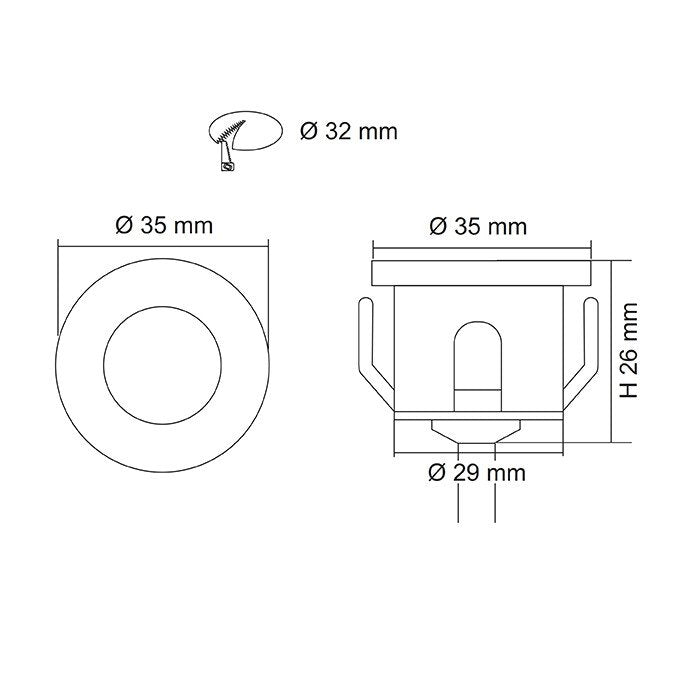 SAL Hamptons SE8002 IP67 LED Deck Light Kit