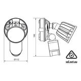 SAL STARGEM III SES70801/TC 15W IP54 LED Floodlight with PIR Sensor