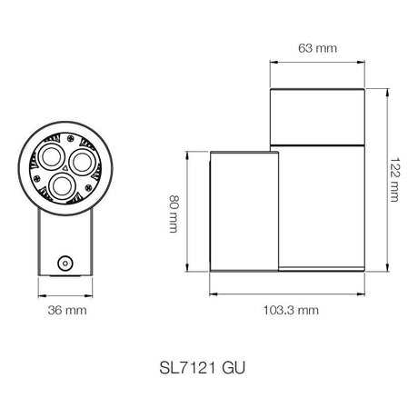 SAL New Bondi SL7221 IP65 LED Wall Light